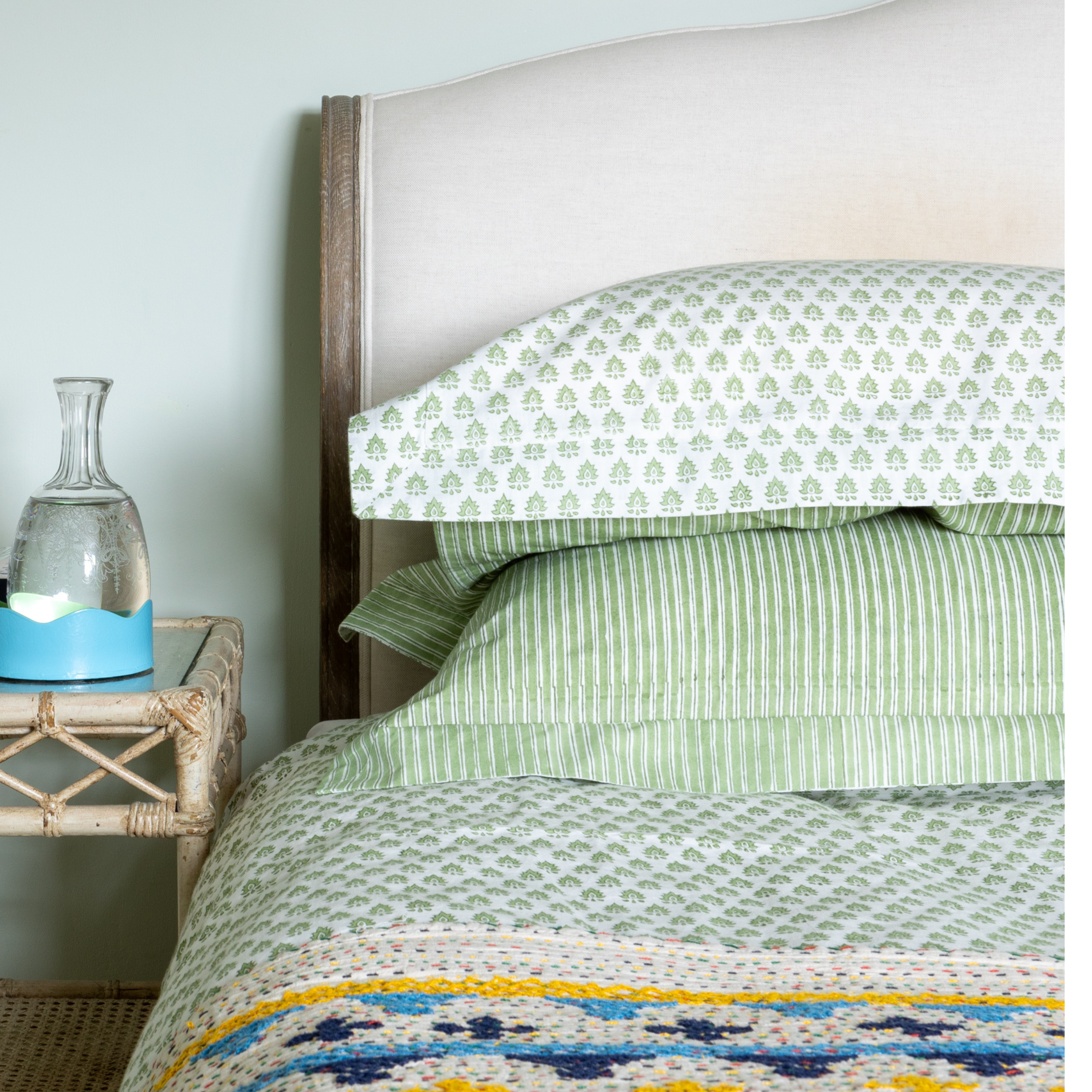 Green Pomily Duvet Cover