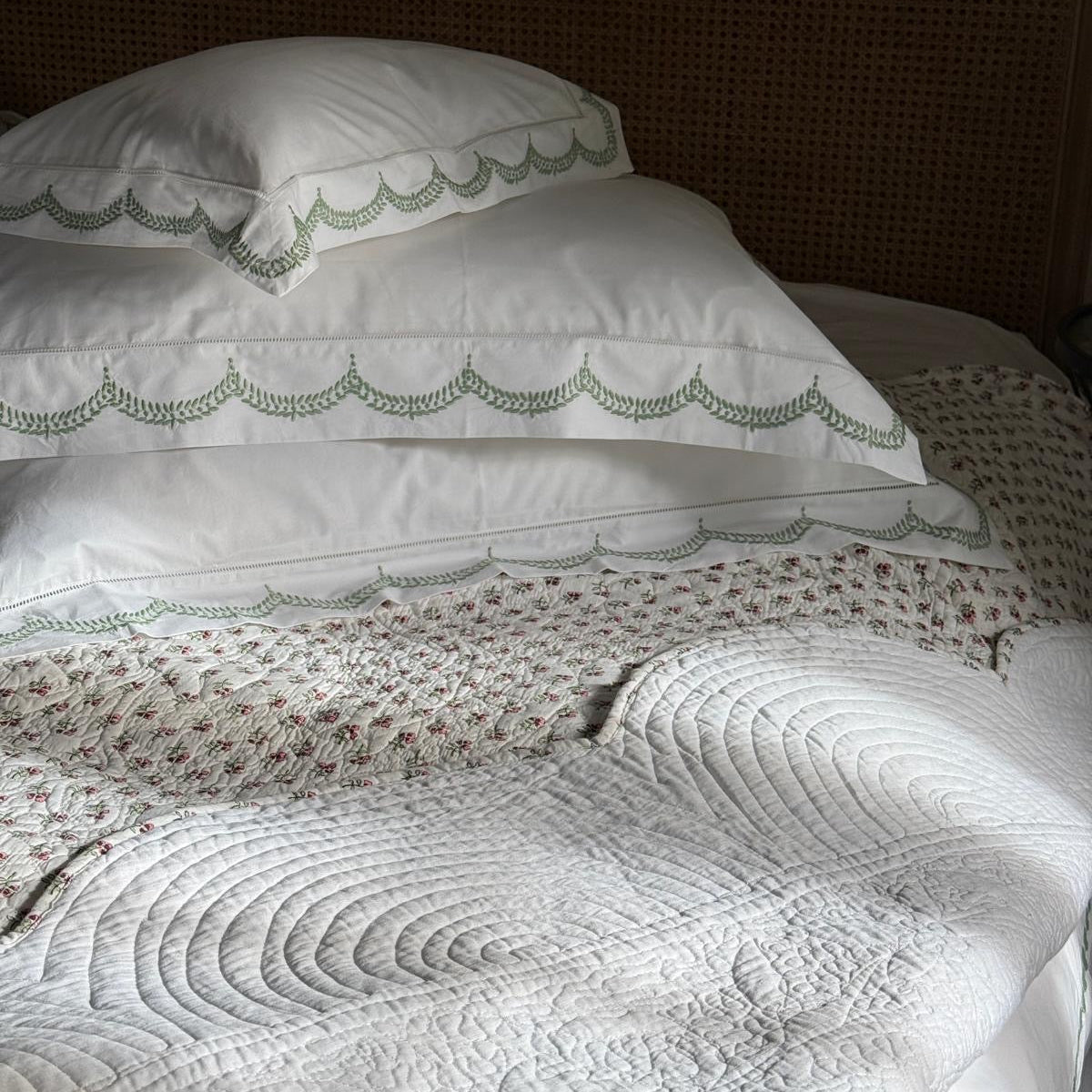 Green Jemima Baby Boudoir Pillowcase