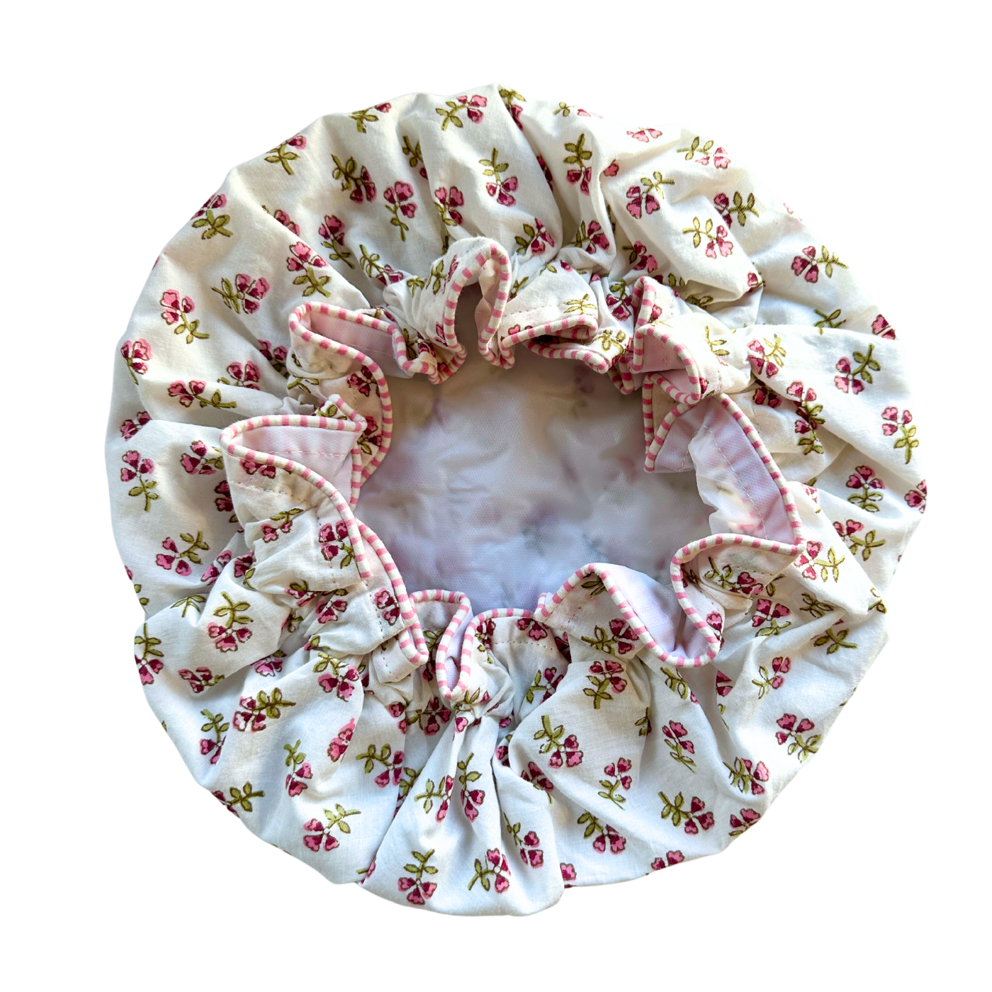 Pink Ditsy Bath Hat