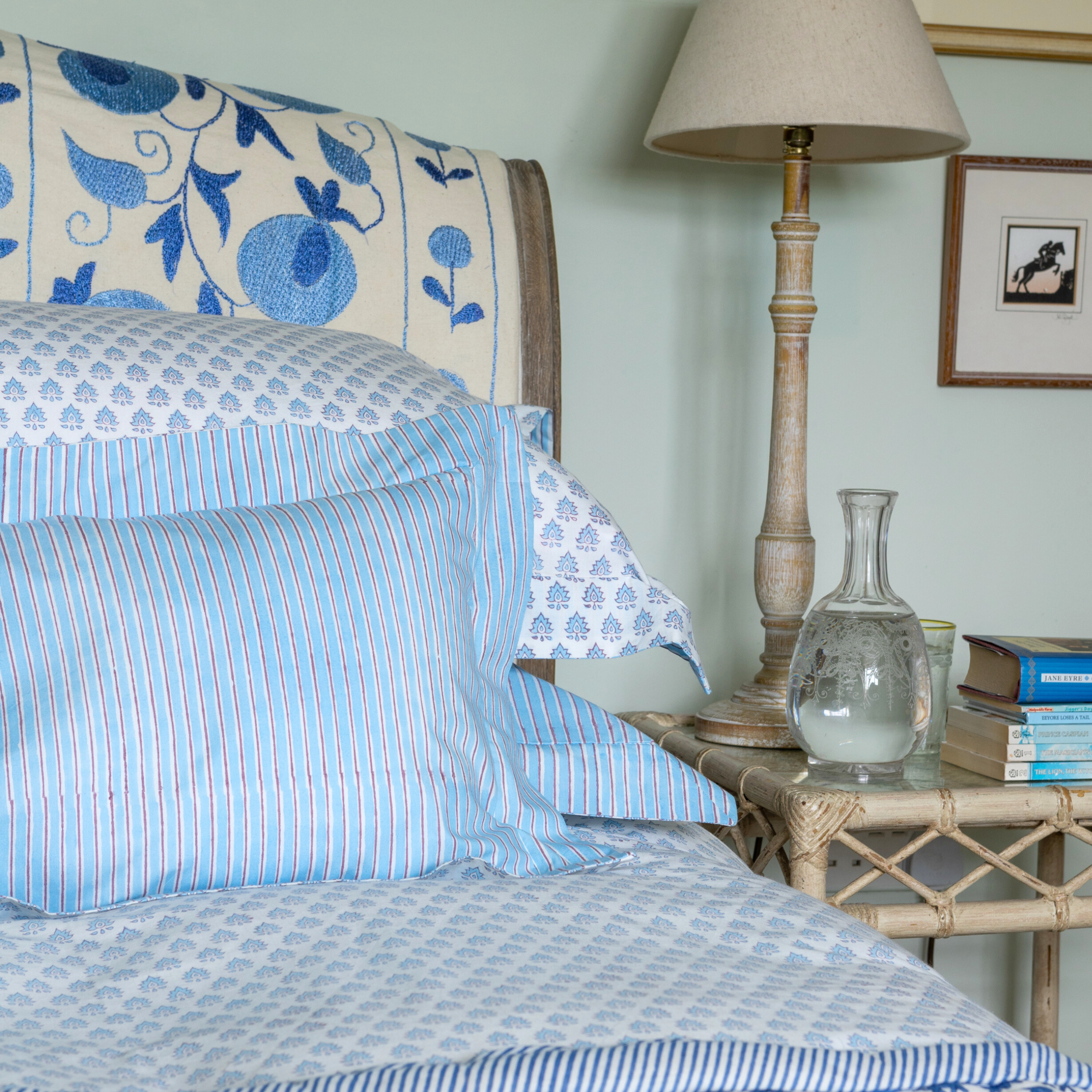 Blue Pomily Duvet Cover