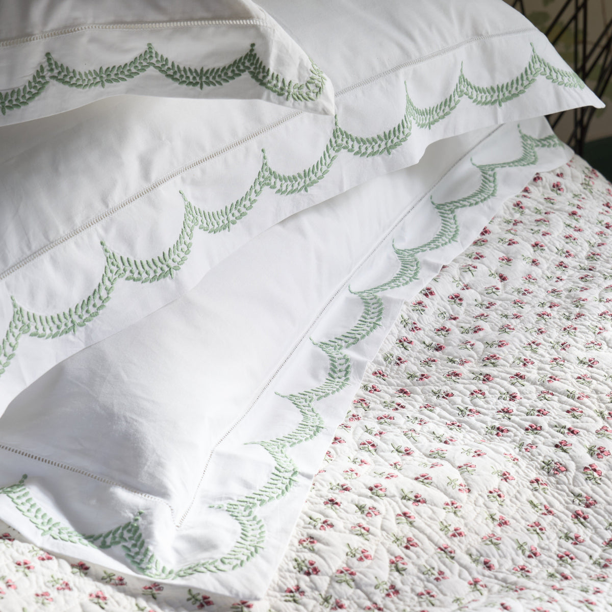 Green Jemima Pillowcase