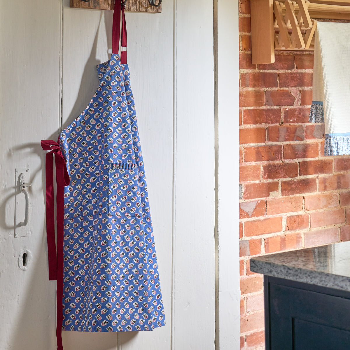 Azure Blue Ditsy Apron