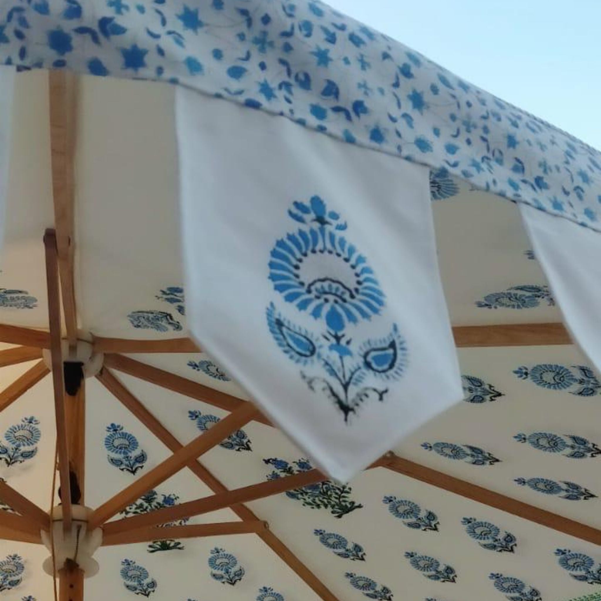 Blue Green Parasol Umbrella