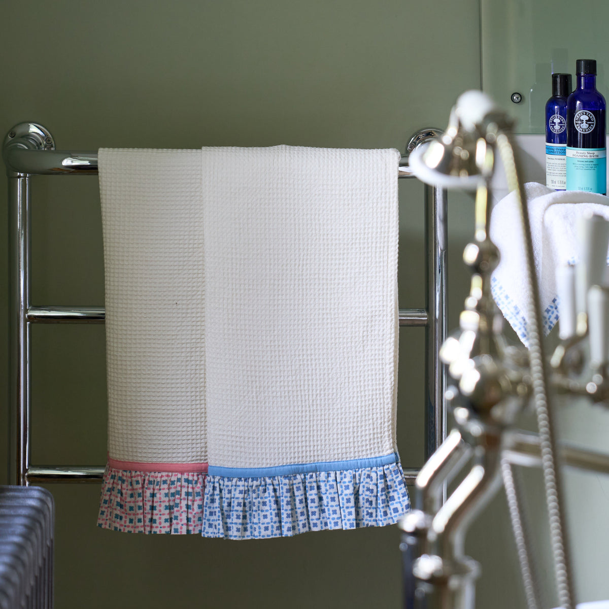 Blue Criss Cross Hand Towel