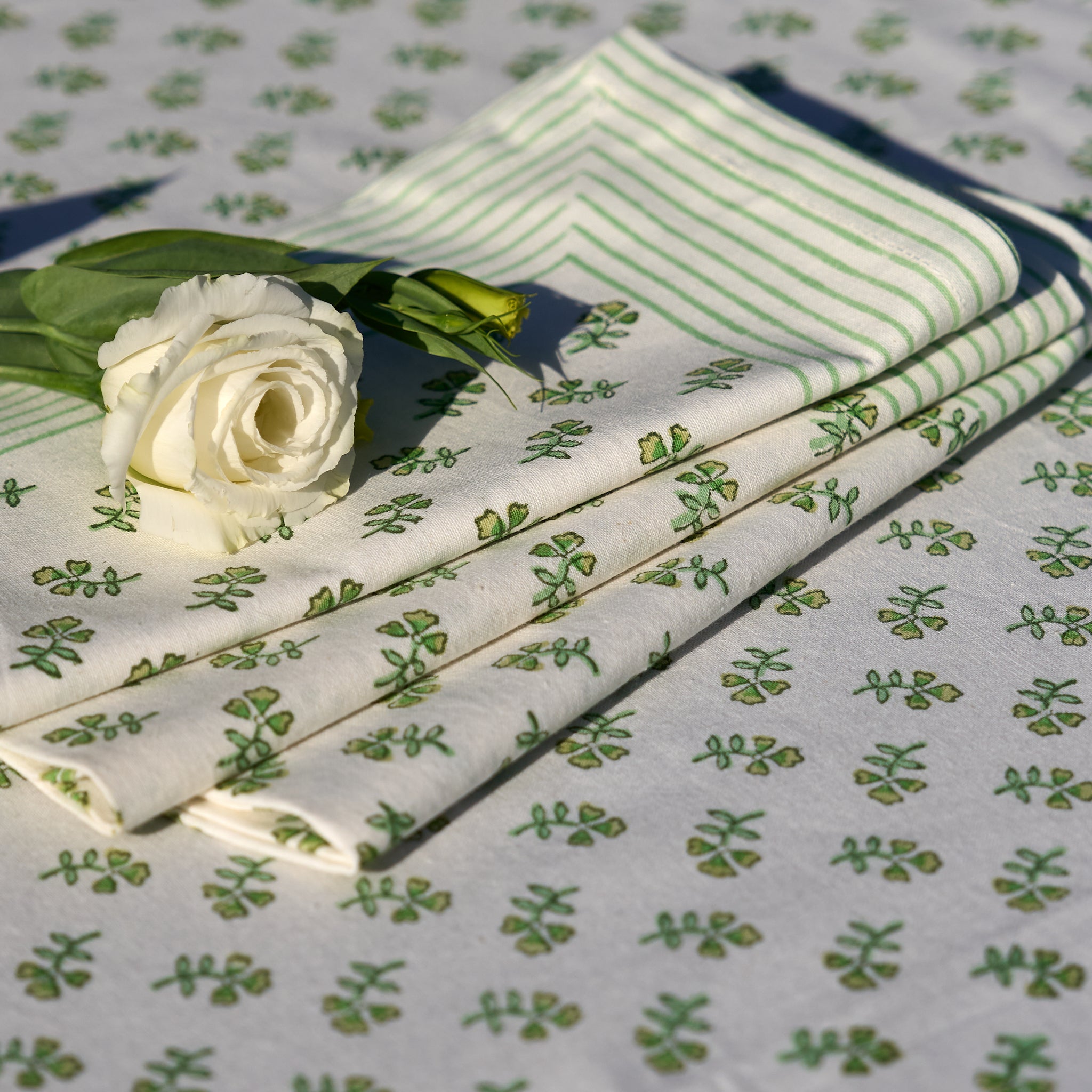 Green Ditsy Napkin - Set of 4