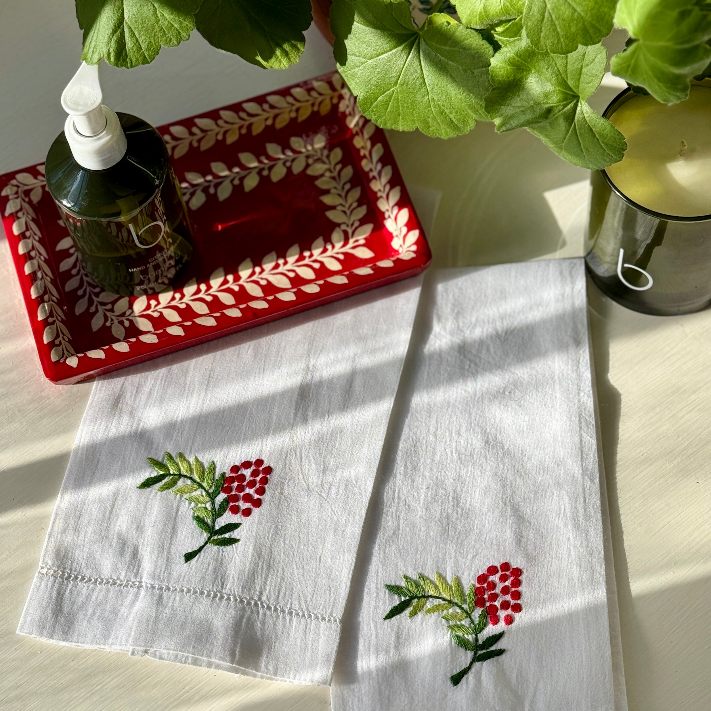 Red Berry Hand Towel