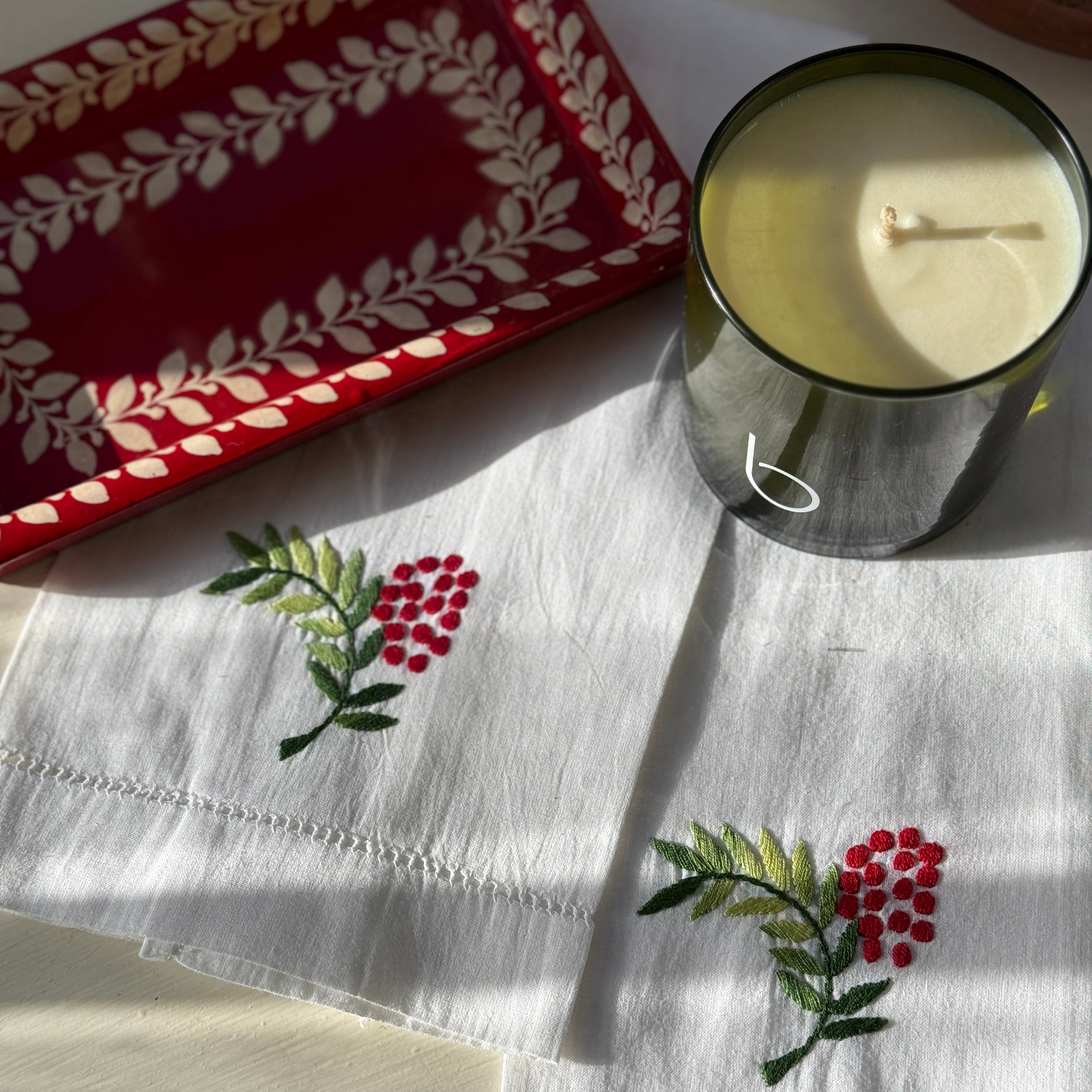 Red Berry Hand Towel