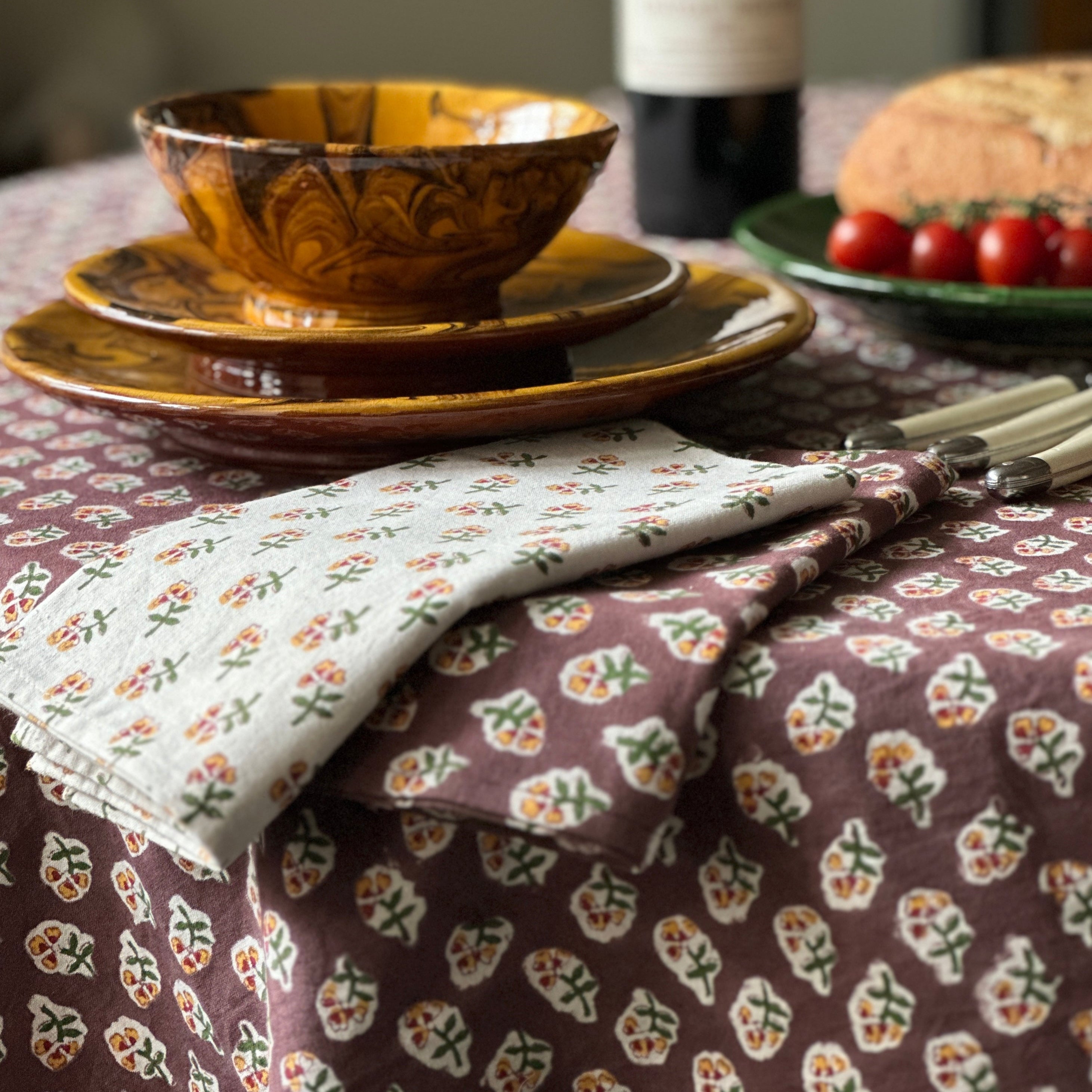 Yellow Ditsy Napkins - Set of 4