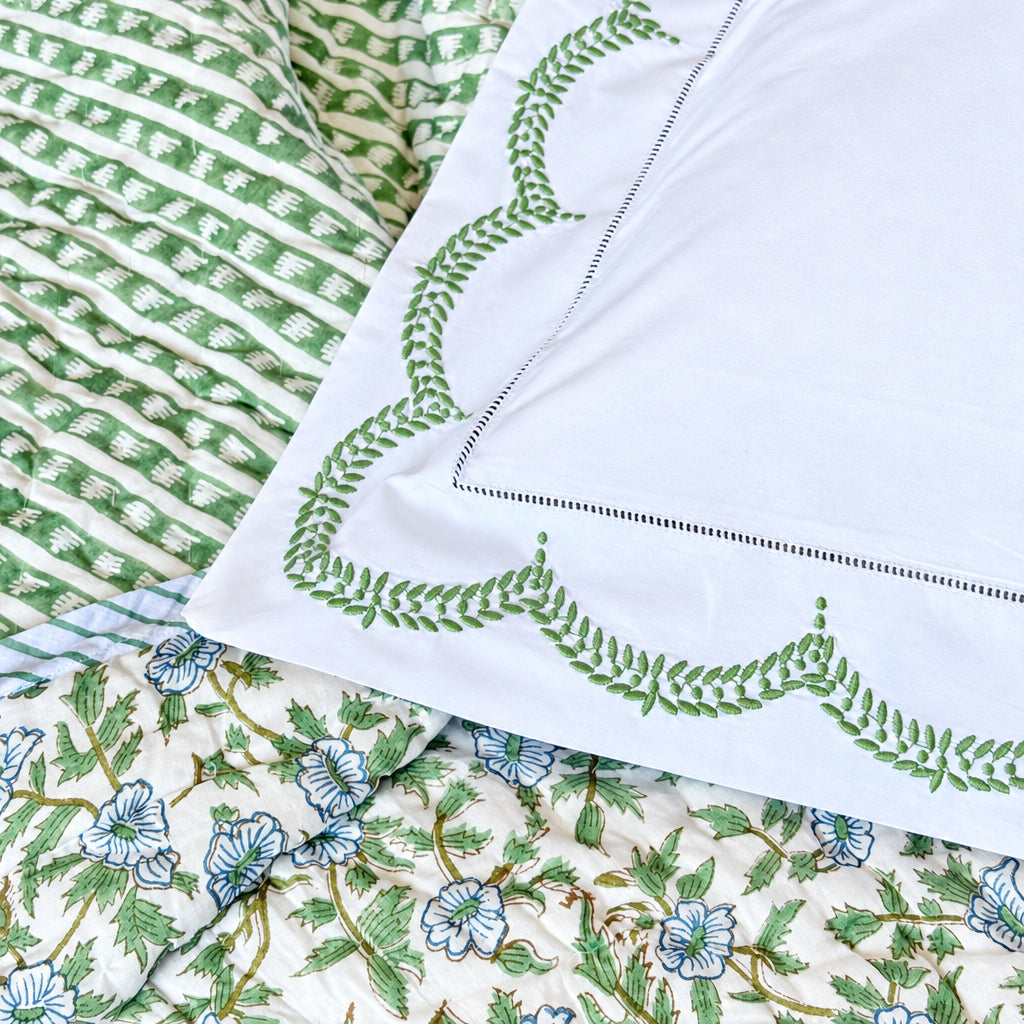 Sage Green Jemima Pillowcase, Square