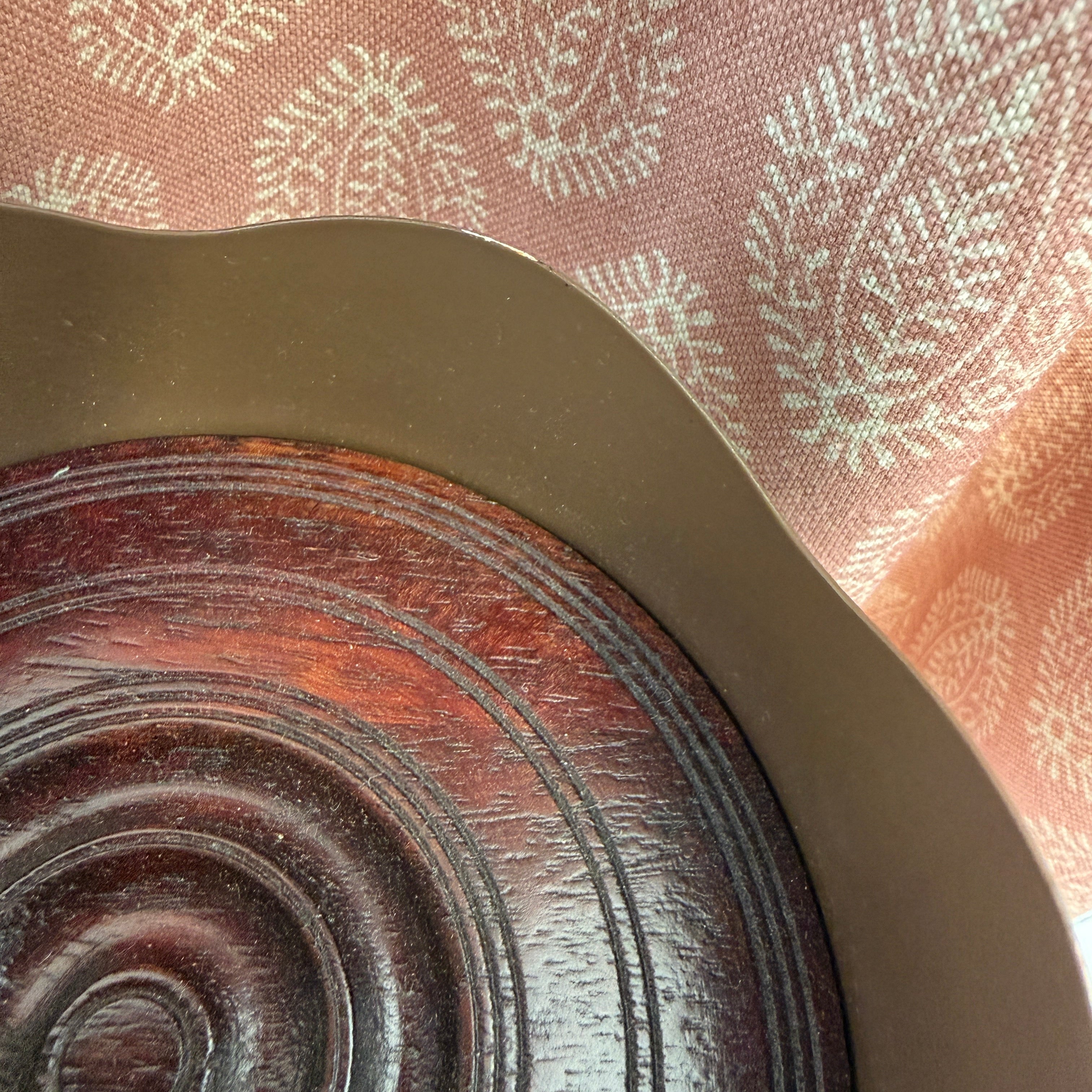 Second - Toleware Wine Coaster - Teal & Chocolate