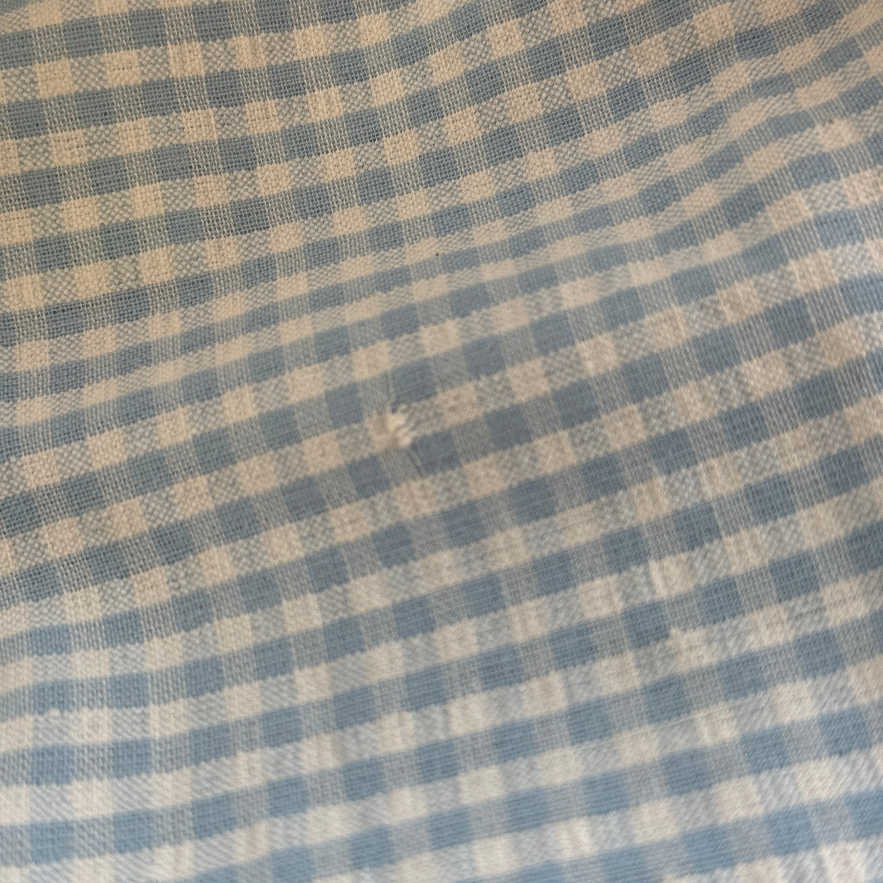 Second - Blue Gingham Ruffle Baby / Boudoir Pillowcase