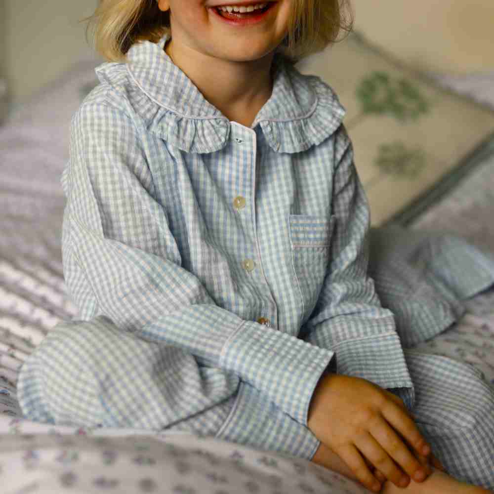 Blue Gingham Children's Pyjamas