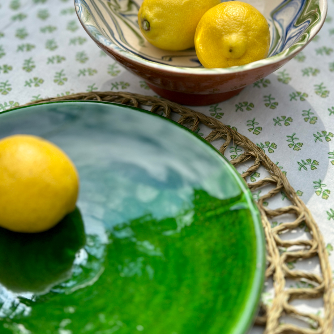 Large Green Tamegroute Serving Plate