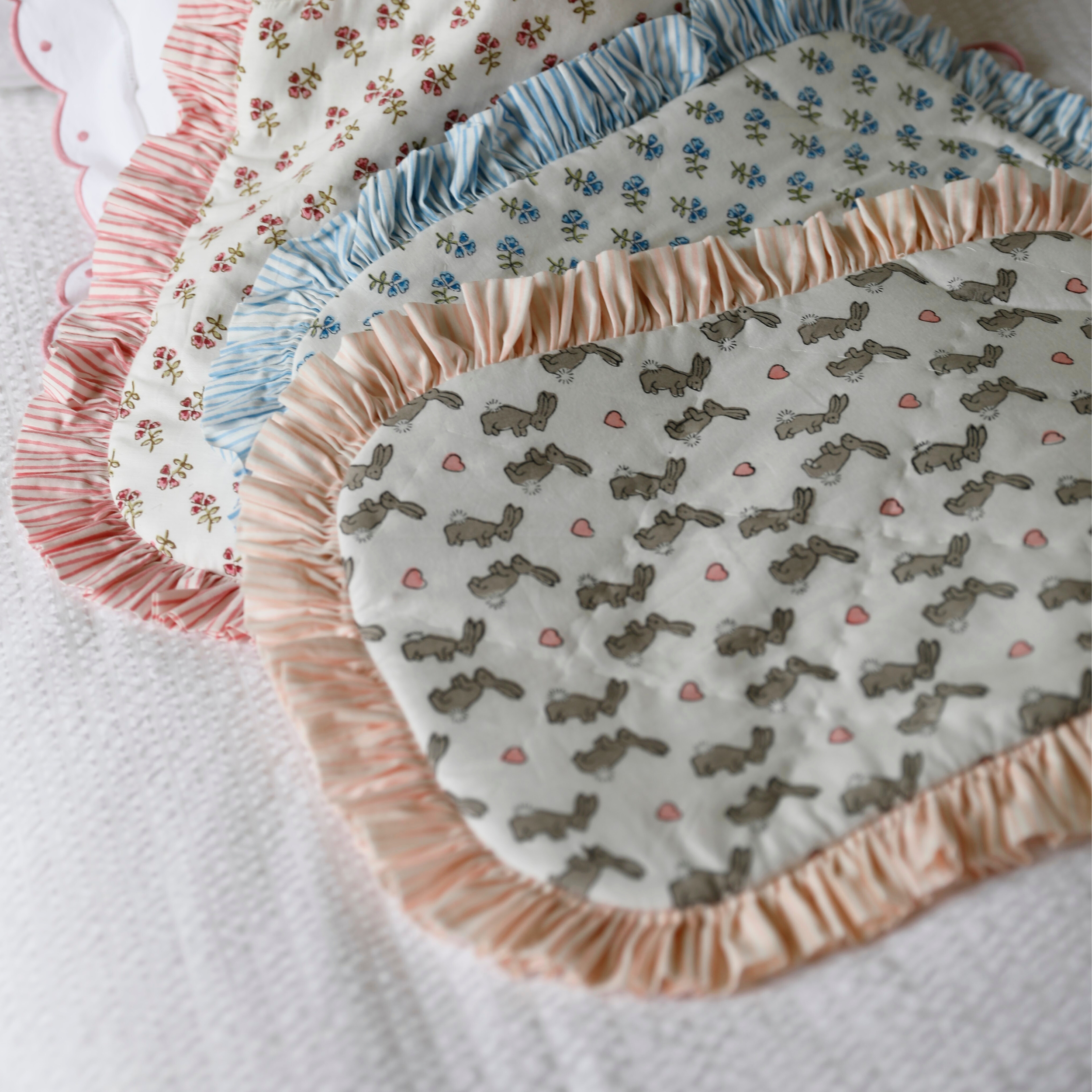 Pink Bunny Ruffle Hot Water Bottle Cover