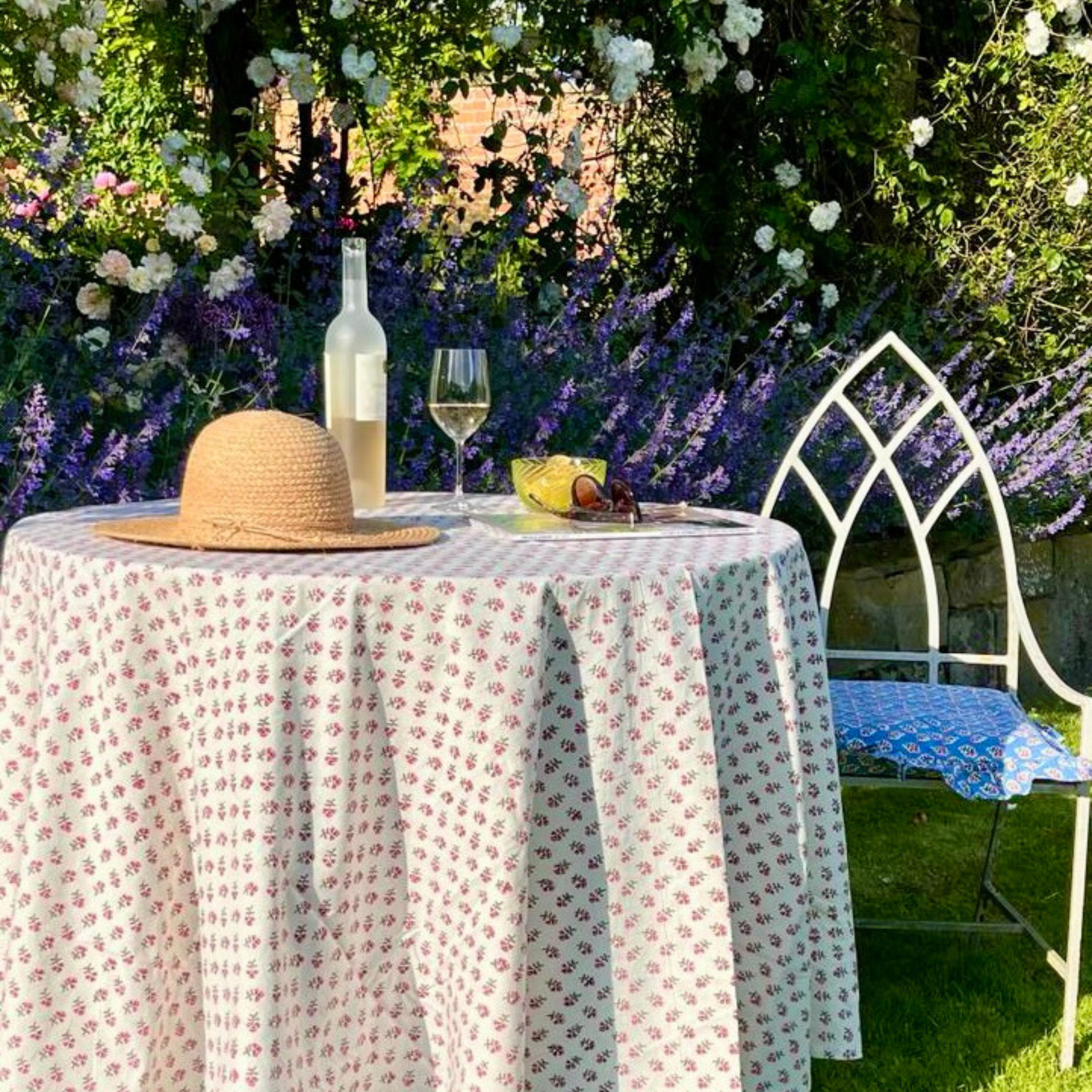 Pink Ditsy Tablecloth
