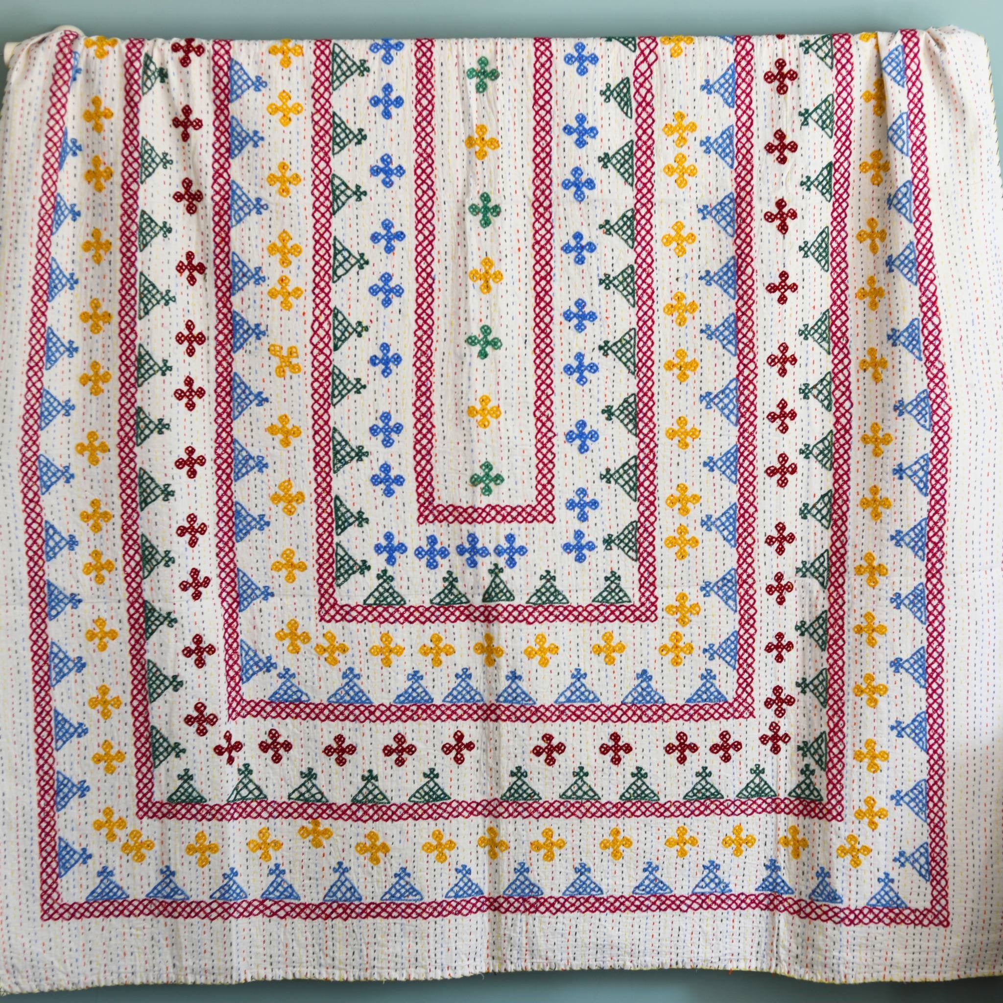 SINGLE KANTHA - Purple, Blue, Yellow, Green