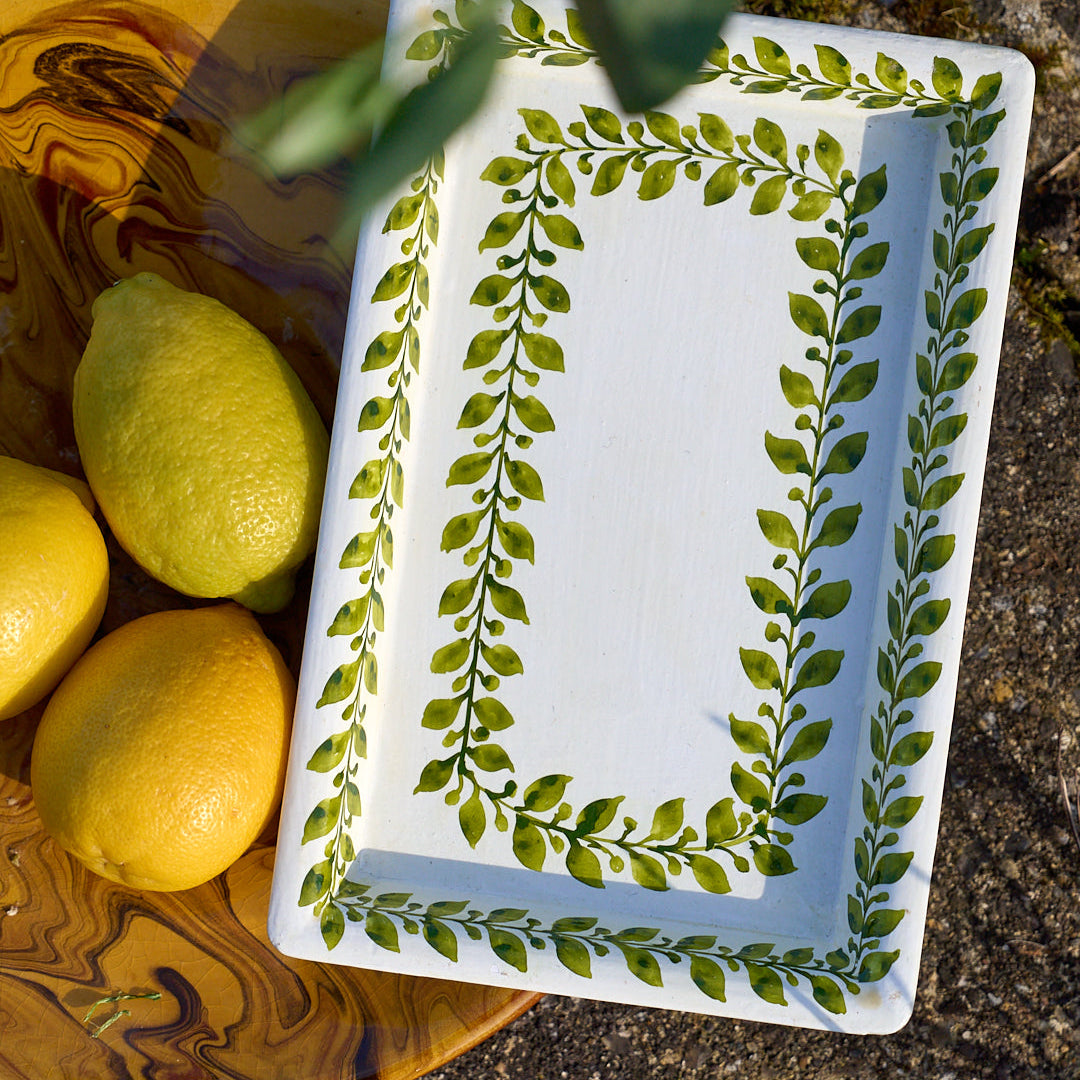 Light Green Painted Tray
