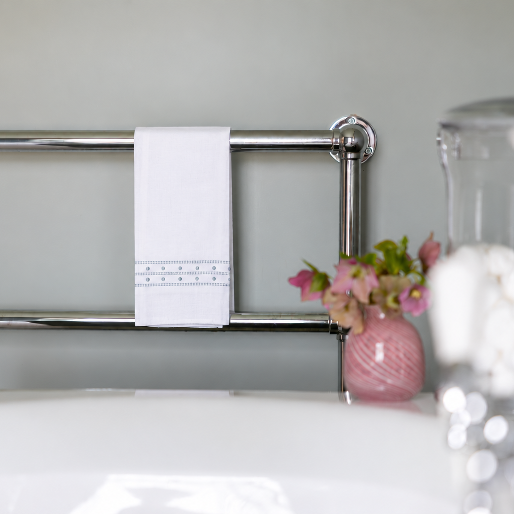 Blue Matilda Linen Hand Towel