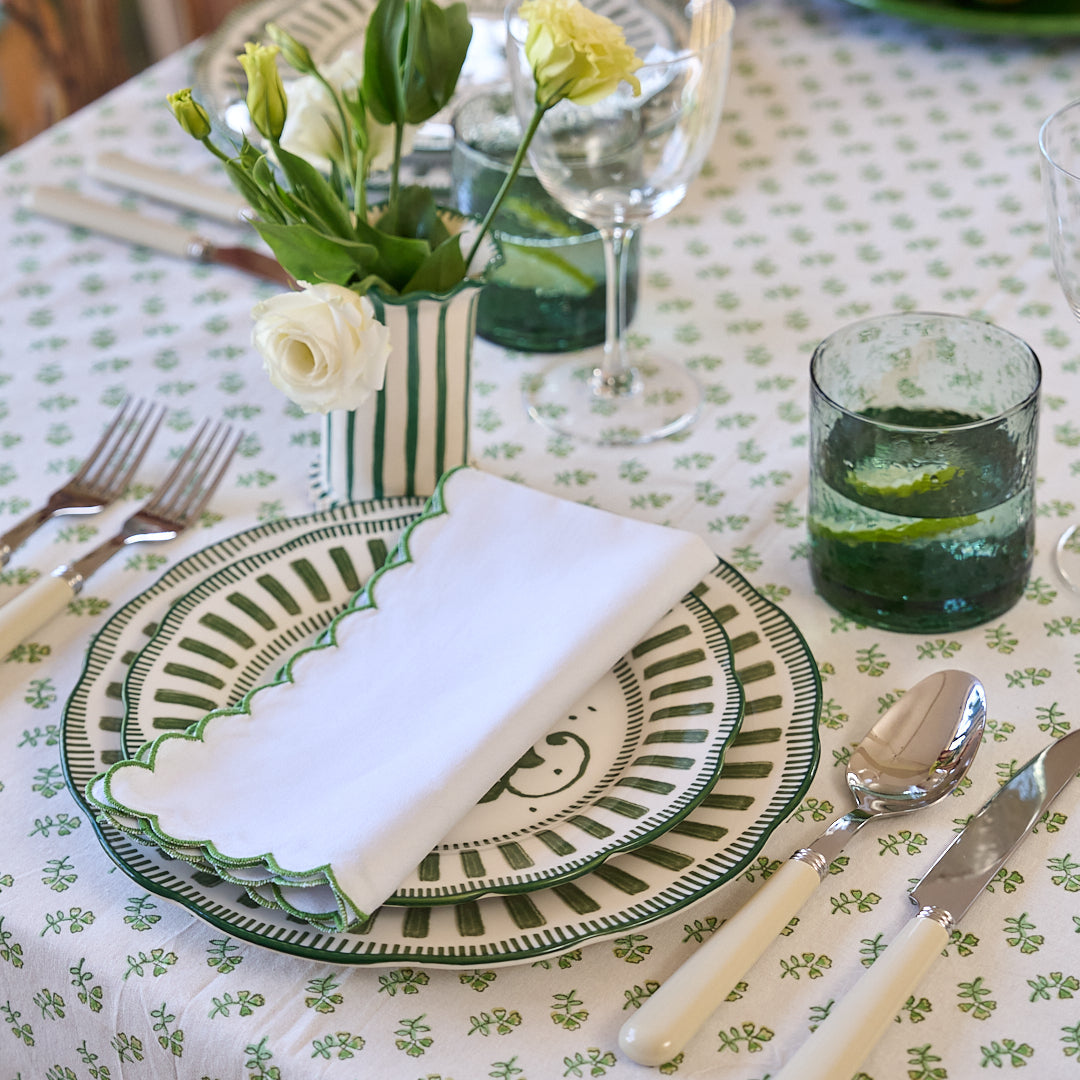 Green Mini Scallop Napkin