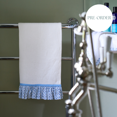 Blue Criss Cross Hand Towel