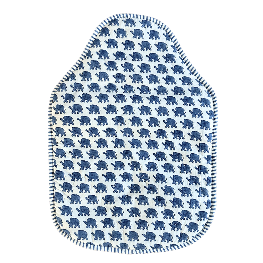 Blue Elephant Hot Water Bottle Cover