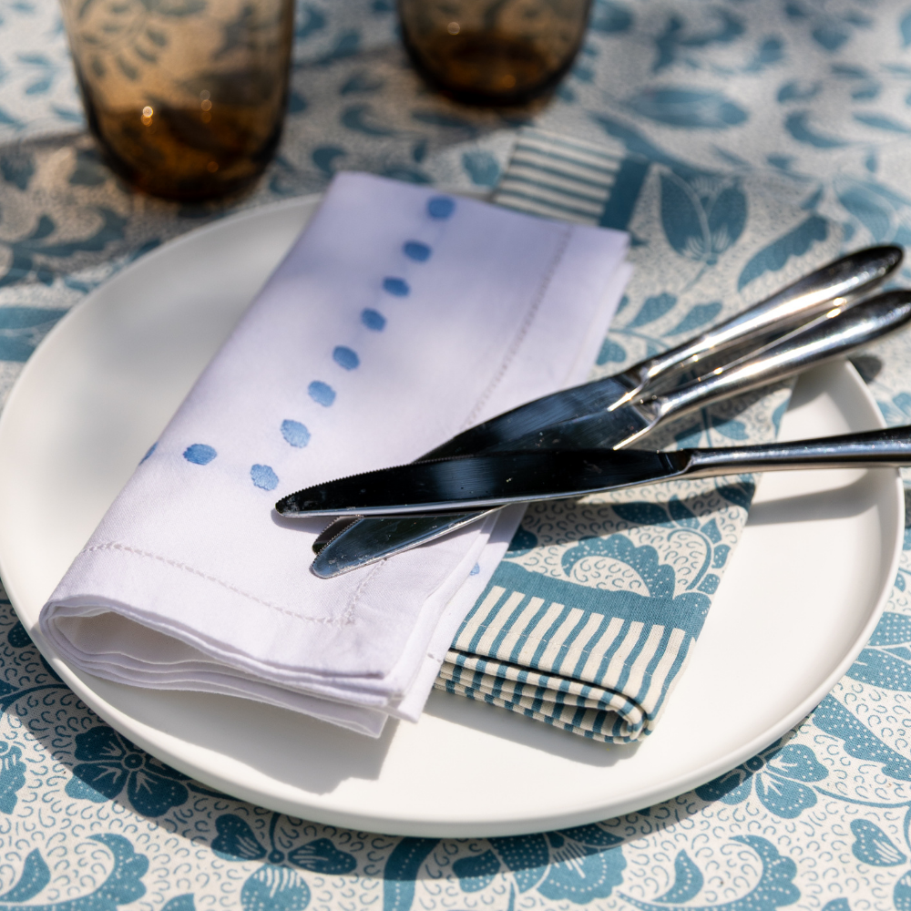 Blue Dots Napkin - Set of 4