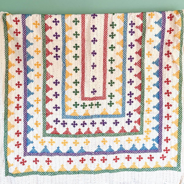 SINGLE KANTHA - GREEN, YELLOW, RED, PURPLE, TEAL.