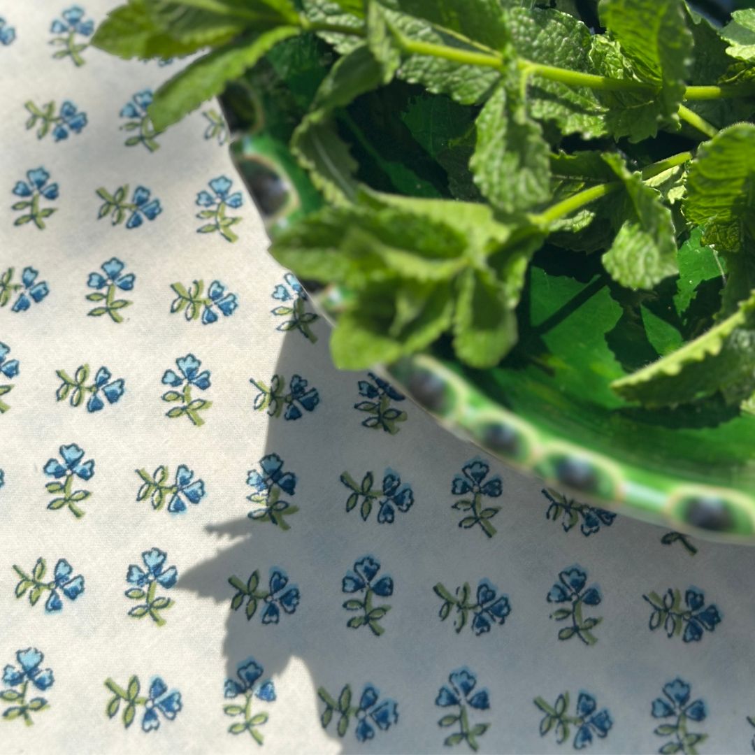 Blue Ditsy Tablecloth