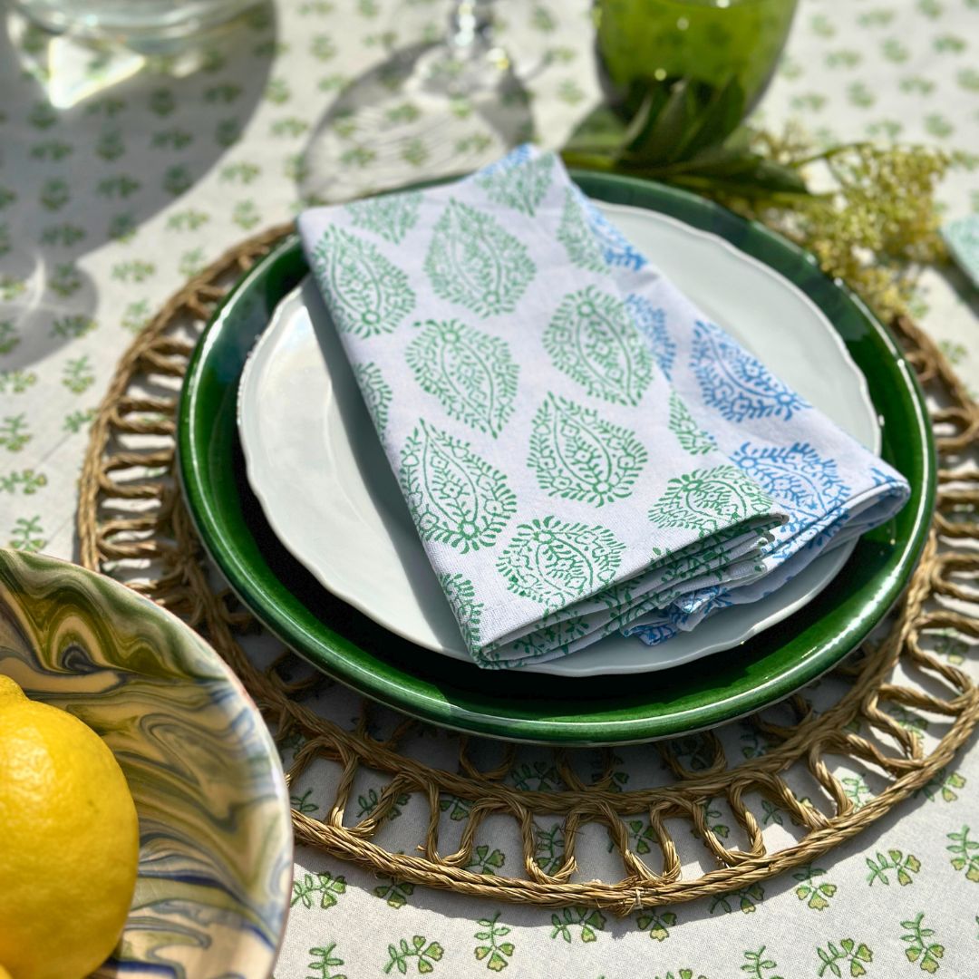 Green Leaf Napkin - Set of 4