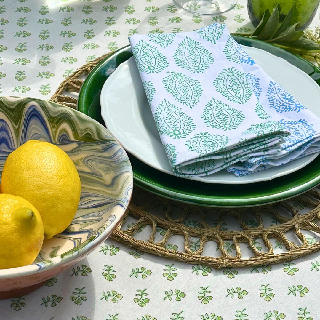 Green Leaf Napkin - Set of 4