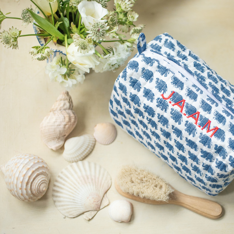 Blue Elephant Wash Bag