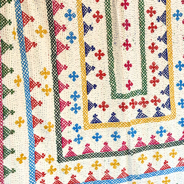 SINGLE KANTHA -PINK, GREEN, YELLOW, BLUE, RED, PURPLE