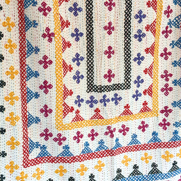 SINGLE KANTHA - PINK, PURPLE, TEAL, GREEN, YELLOW, RED,