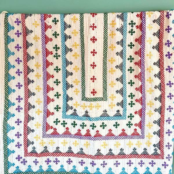 SINGLE KANTHA - GREEN, TEAL, PURPLE, RED, GREY, YELLOW