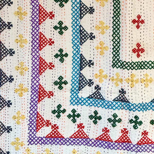 SINGLE KANTHA - GREEN, TEAL, PURPLE, RED, GREY, YELLOW