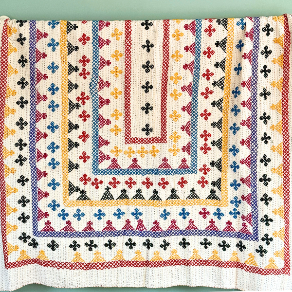 SINGLE KANTHA -RED, YELLOW, GREEN, PURPLE, PINK TEAL