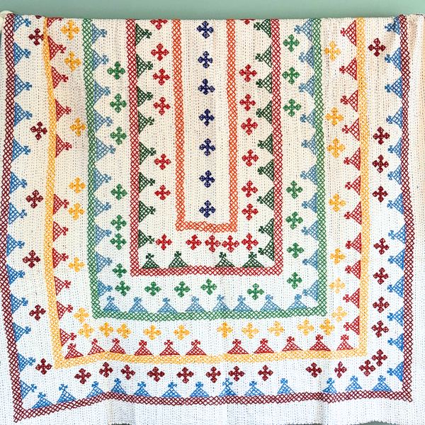 SINGLE KANTHA - PURPLE, GREEN, RED, YELLOW, BLUE,