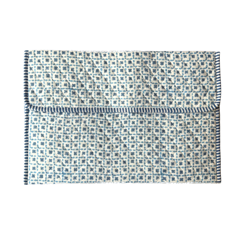 Blue Criss Cross Laptop Case