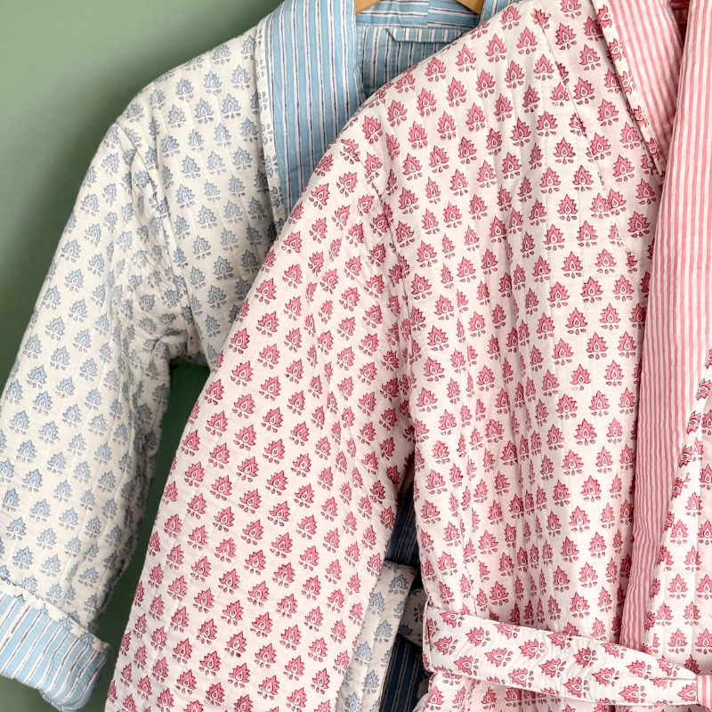 Adult Pink Pomily Dressing Gown