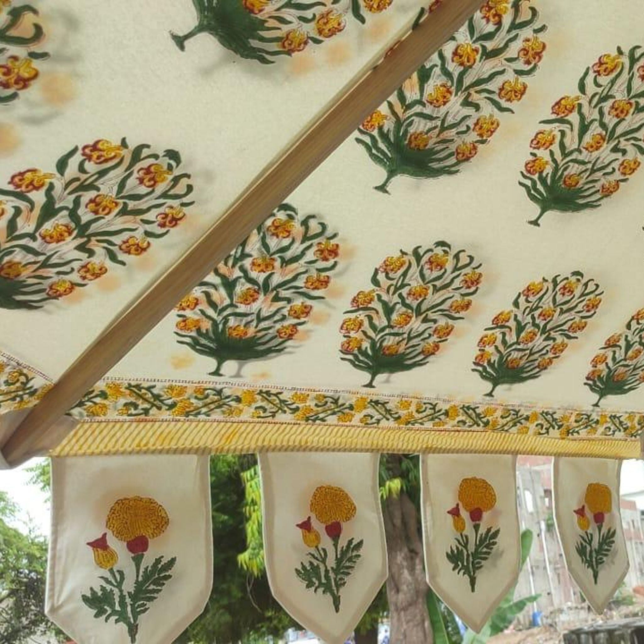 Yellow Green Parasol Umbrella