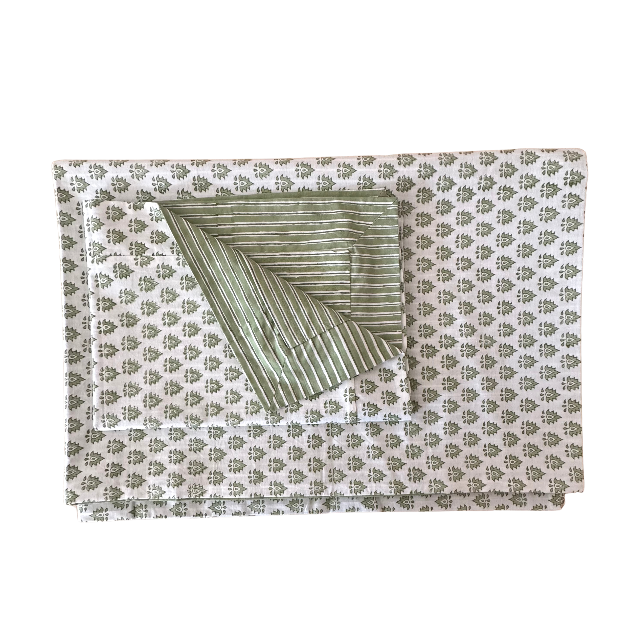 Green Pomily Duvet Cover