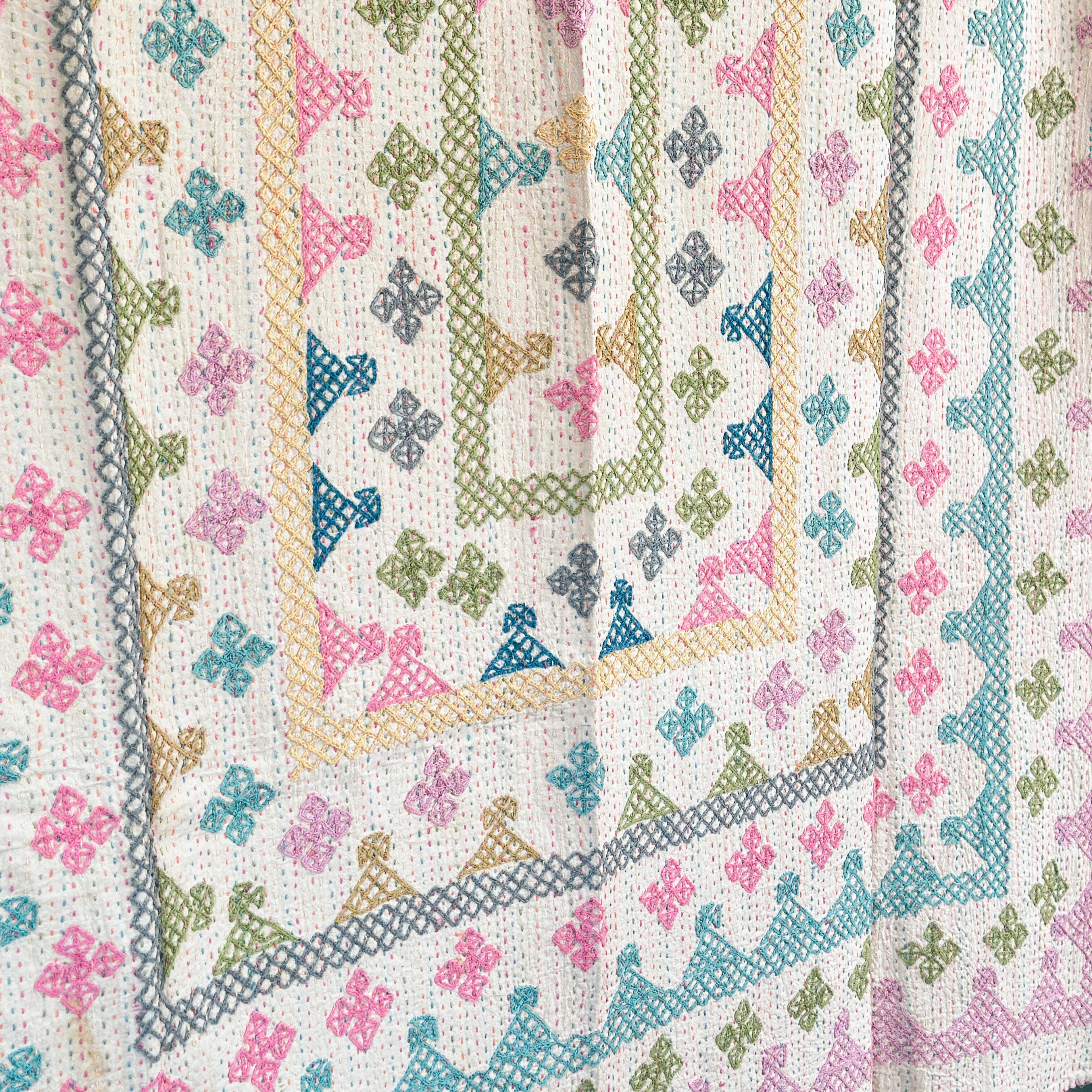SINGLE KANTHA - PINK, GREEN, TEAL, GREY
