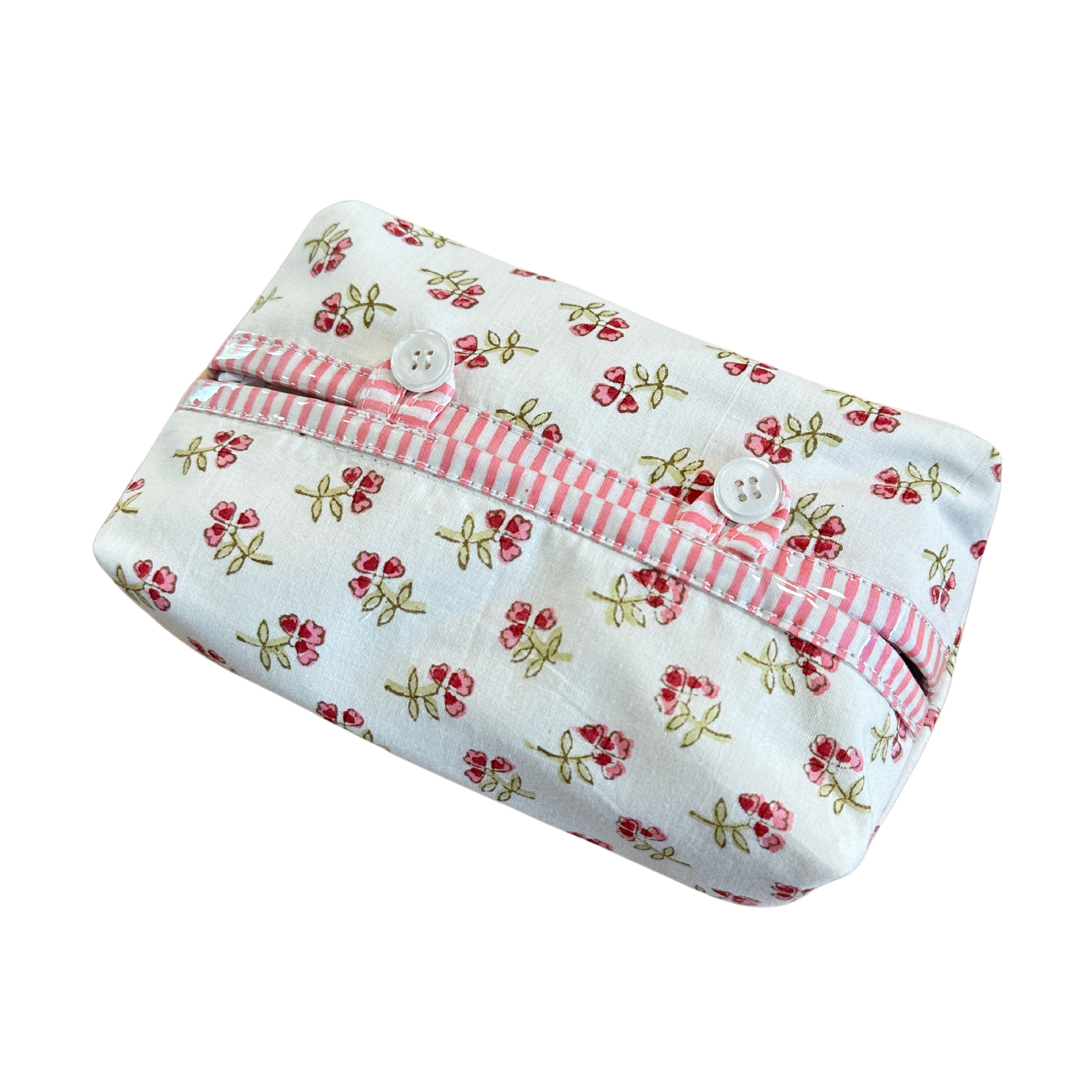 Pink Ditsy Baby Wipe Cover
