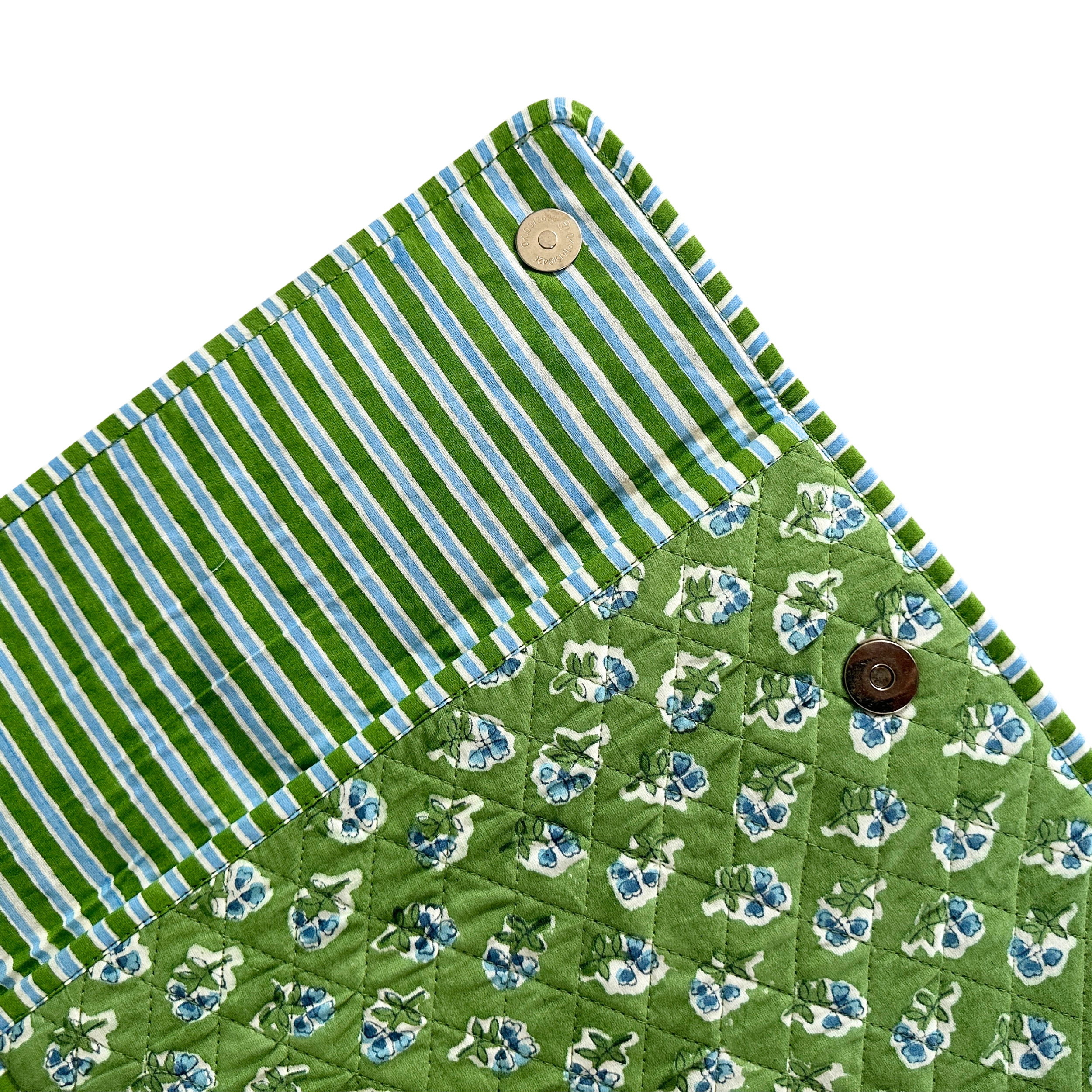 Apple Green Ditsy Quilted iPad Cover