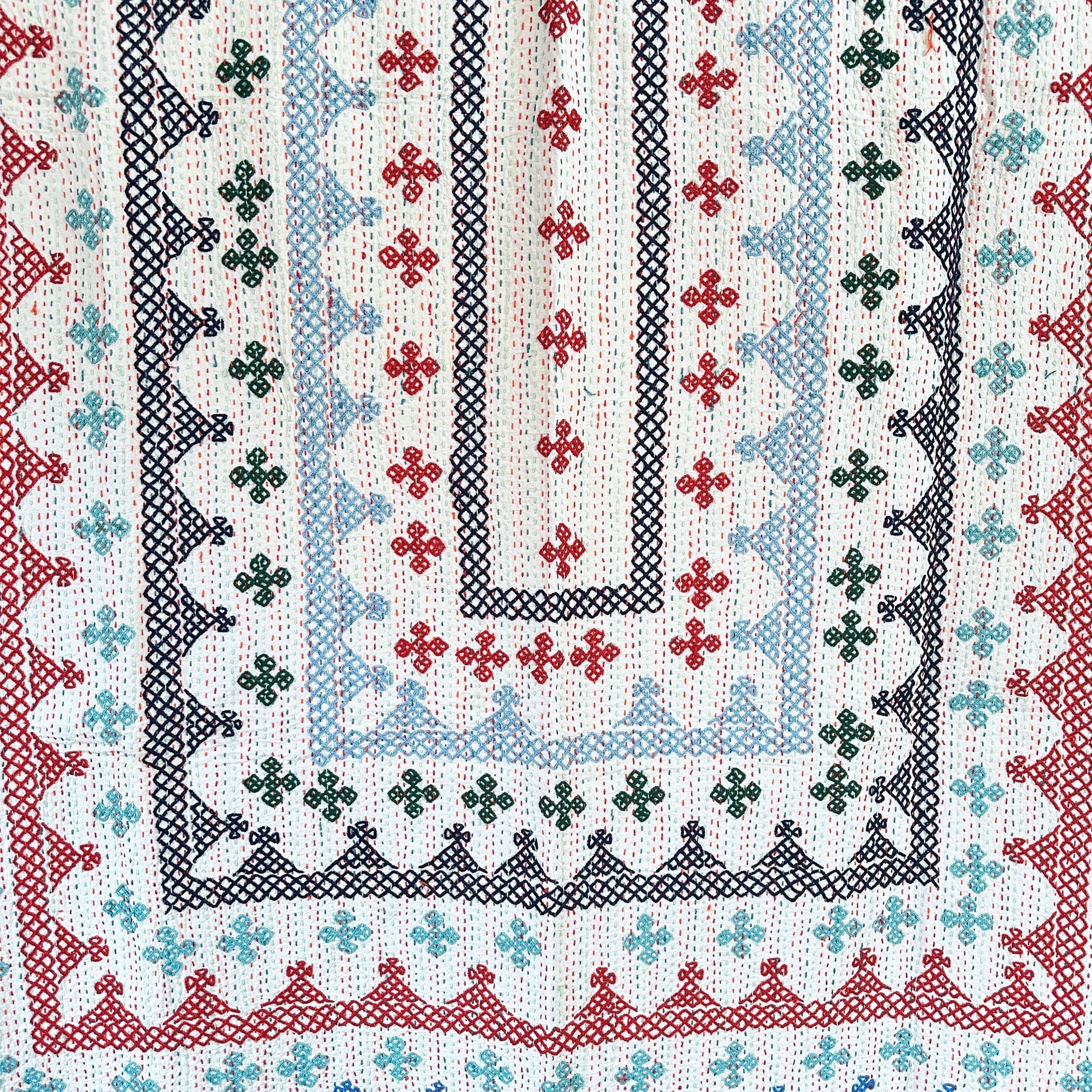 SINGLE KANTHA - BLUE, TURQUOISE, RED, NAVY