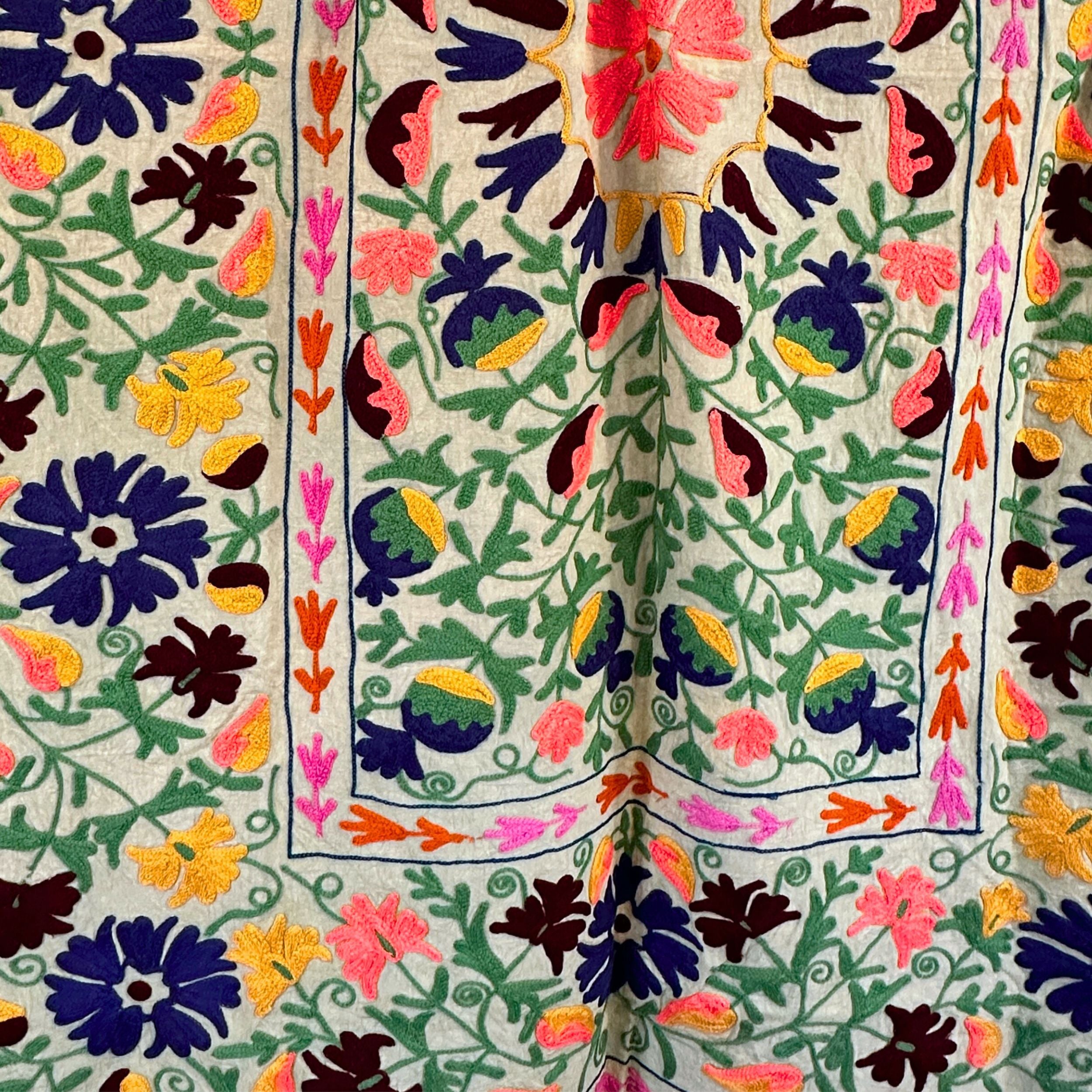 Large Coloured Suzani - Green
