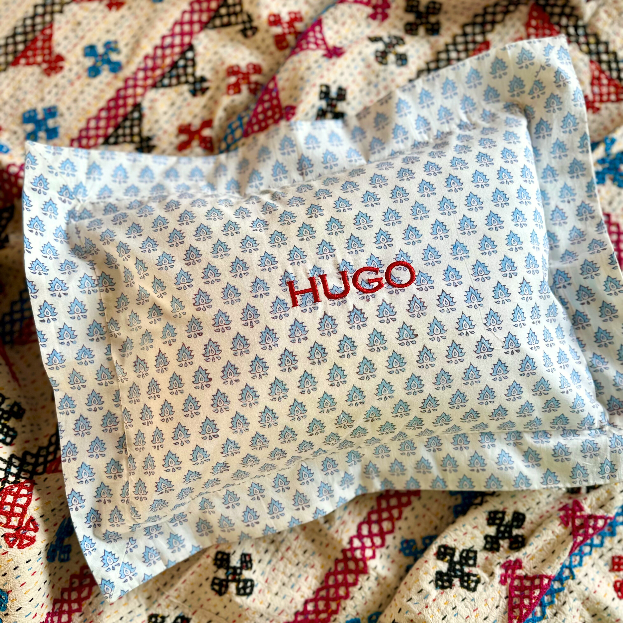 Blue Pomily Baby Boudoir Pillowcase