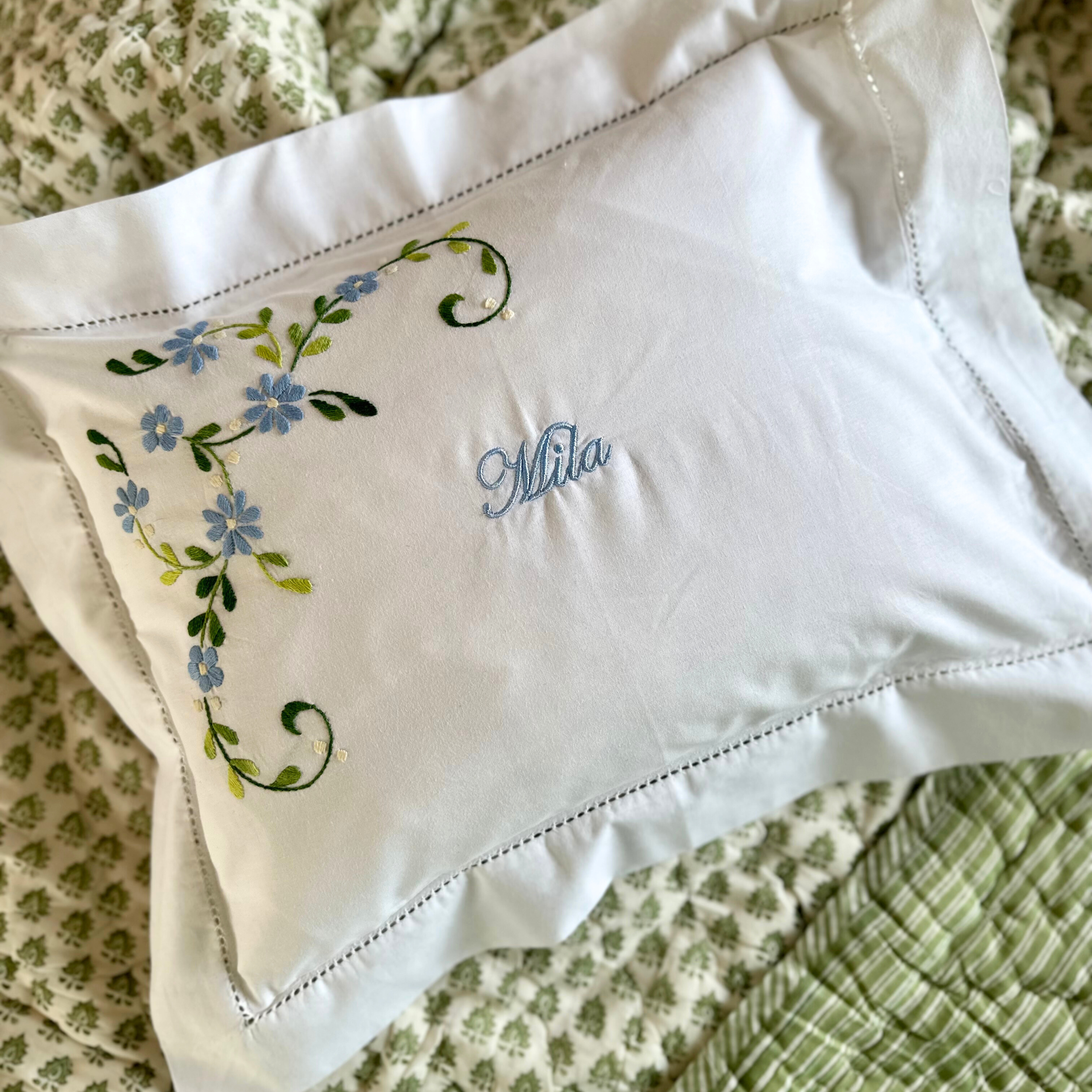 Margot Flowers Baby Boudoir Pillowcase