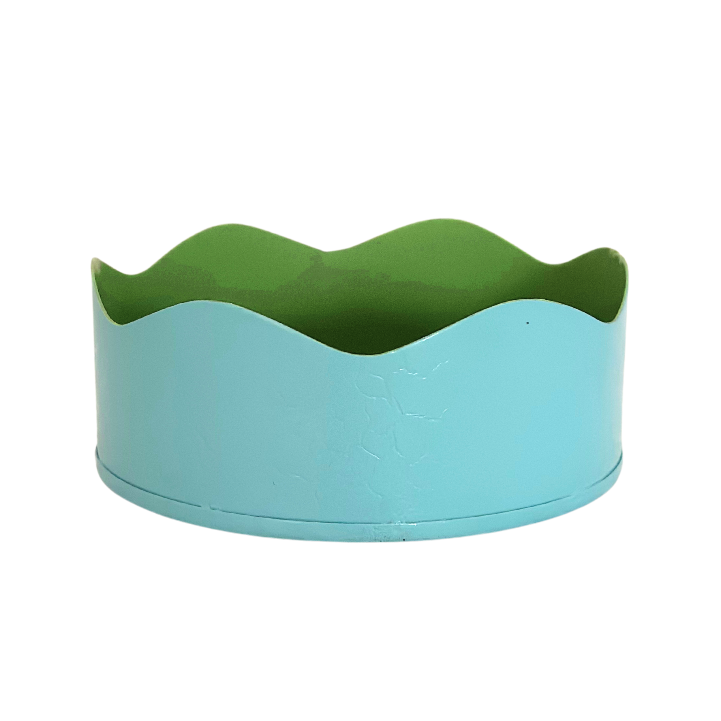 Toleware Wine Coaster - Sky Blue & Light Green