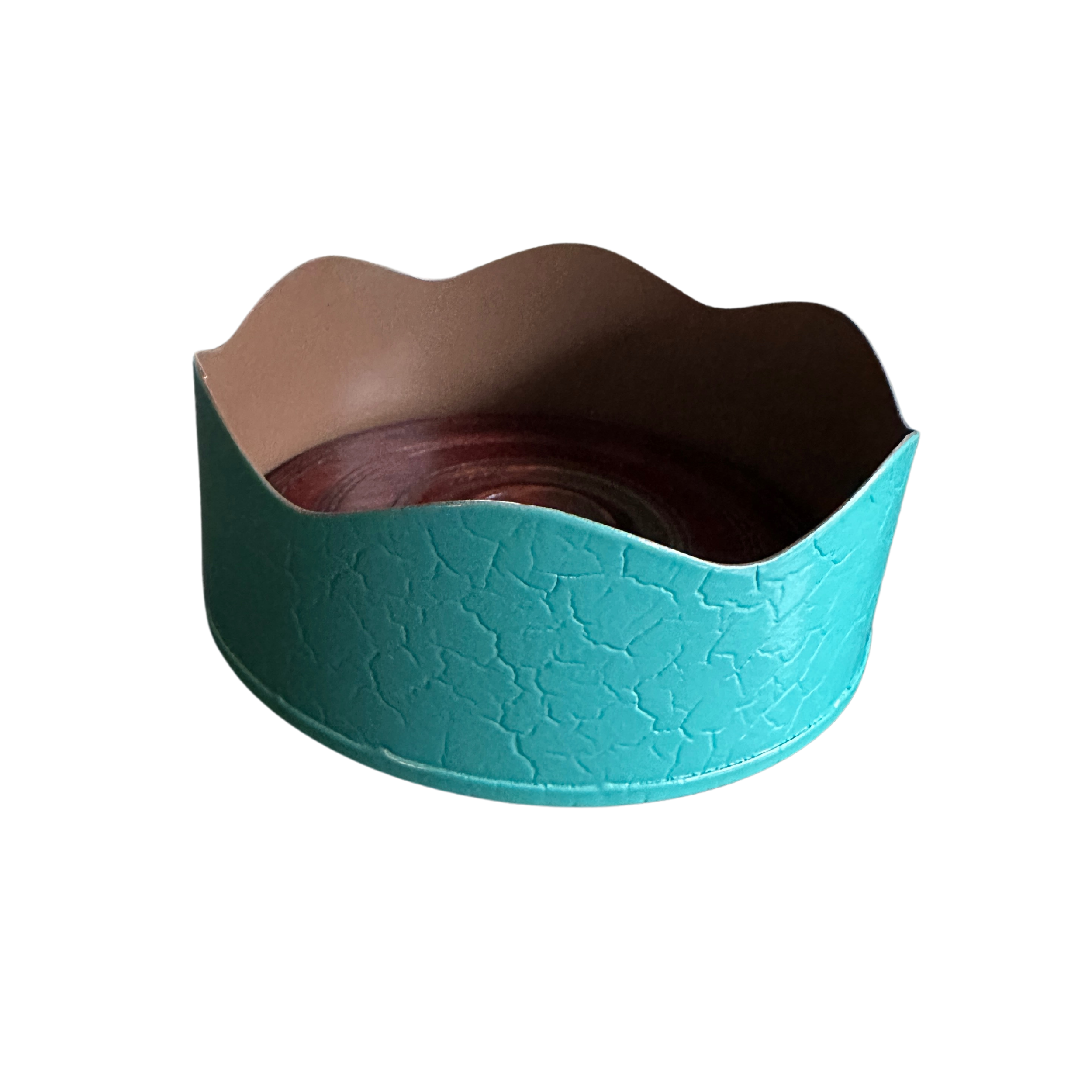Toleware Wine Coaster - Teal & Chocolate